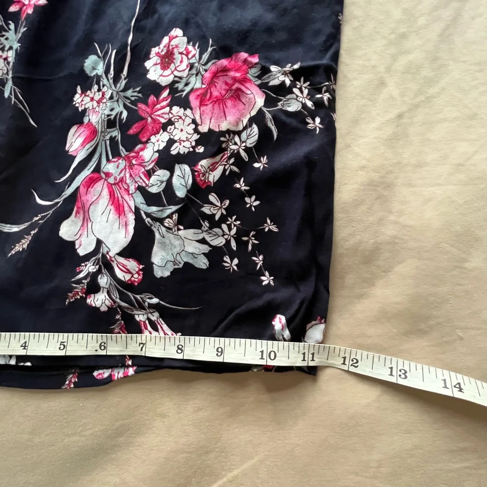 Flower Printed Soft Smocked Waist Cotton Lightweight Boho Traveler Pants One SZ - Picture 10 of 12